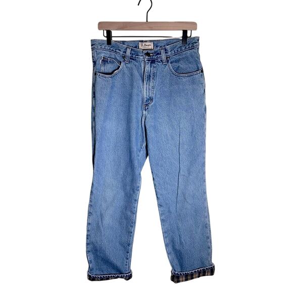L.L. Bean Denim - L.L. BEAN Relaxed Fit flannel line jeans 32x30